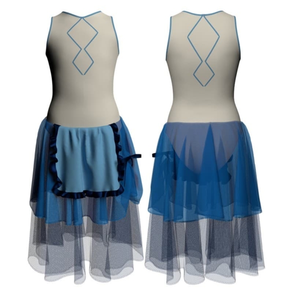 costume balletto senza maniche con inserto yuc1141