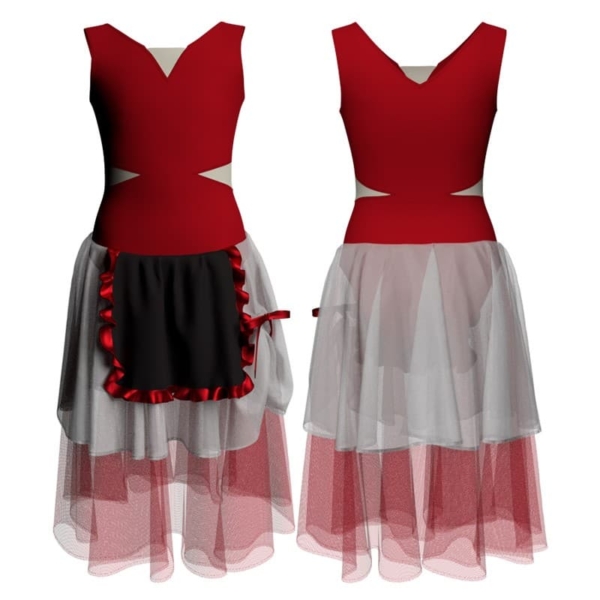 costume balletto senza maniche con inserto yuc115sst