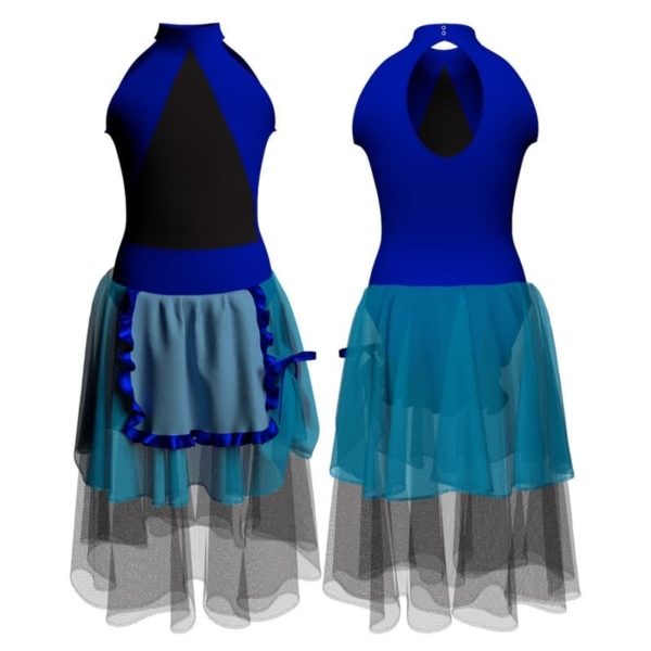 costume balletto senza maniche con inserto yuc119ss