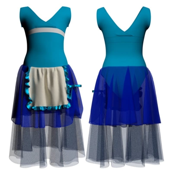 costume balletto senza maniche con inserto yuc1211