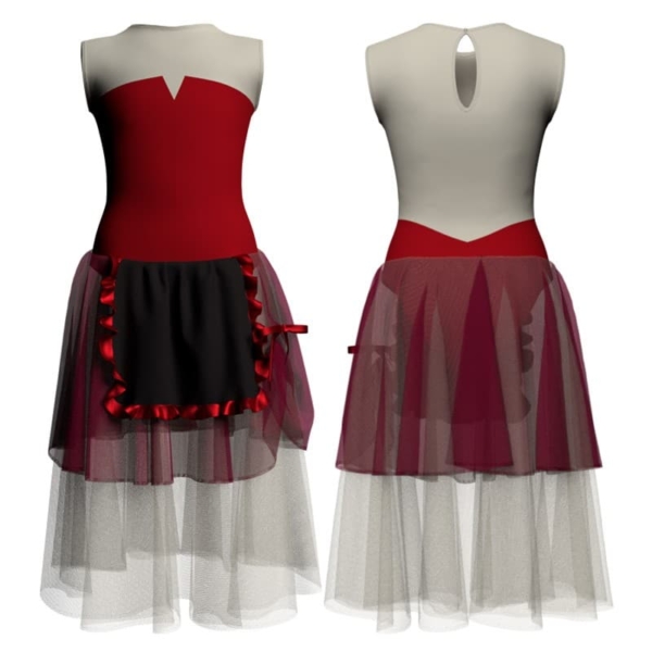 costume balletto senza maniche con inserto yuc1231