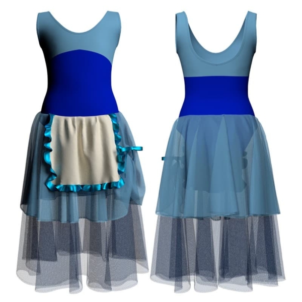 costume balletto senza maniche con inserto yuc124