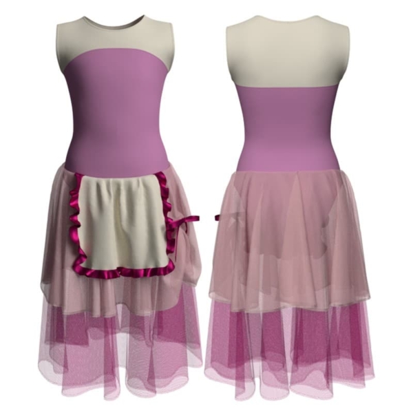 costume balletto senza maniche con inserto yuc2191