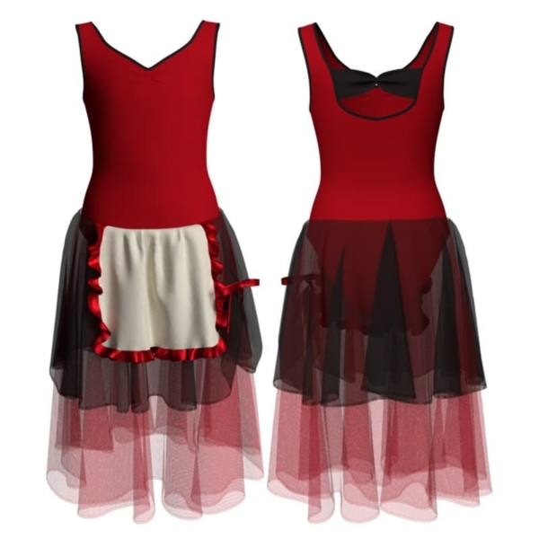 costume balletto senza maniche con inserto yuc227