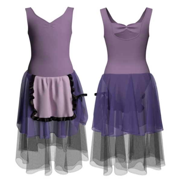 costume balletto senza maniche con inserto yuc2271