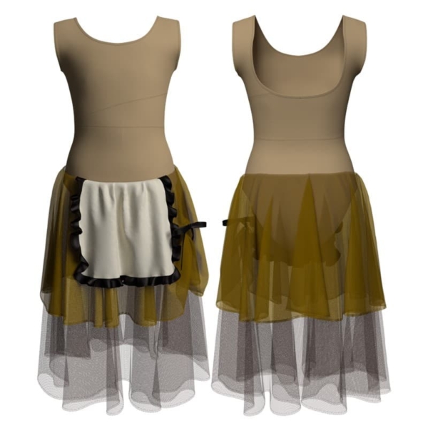 costume balletto senza maniche con inserto yuc2361