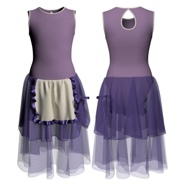 costume balletto senza maniche con inserto yuc238