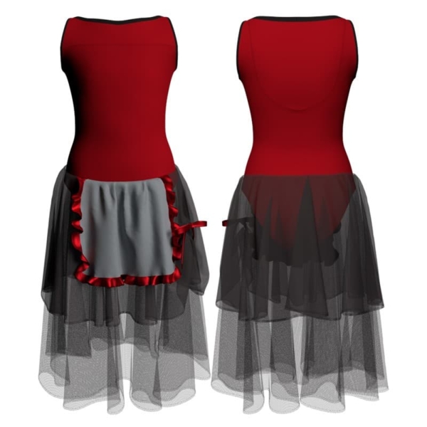 costume balletto senza maniche con inserto yuc30121