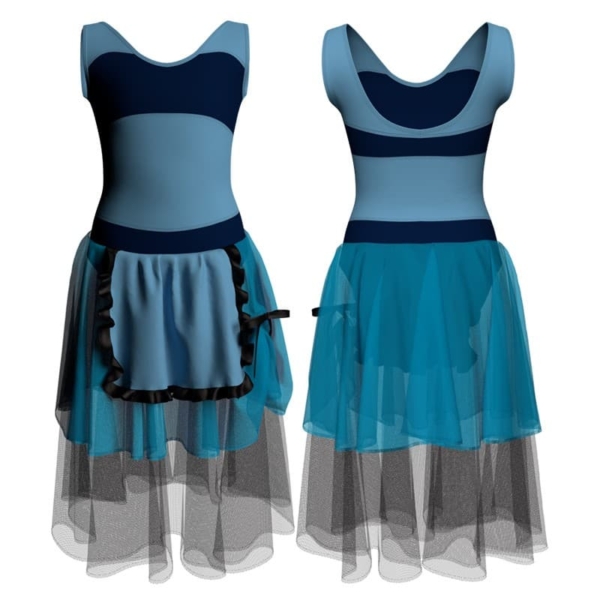 costume balletto senza maniche con inserto yuc3013