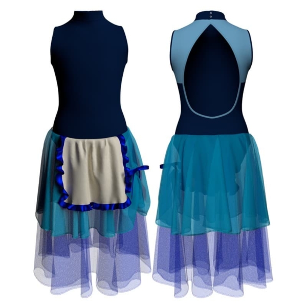 costume balletto senza maniche con inserto yuc510t1