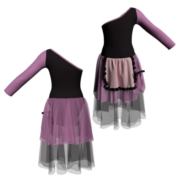 costume balletto senza maniche con inserto yuc999t1