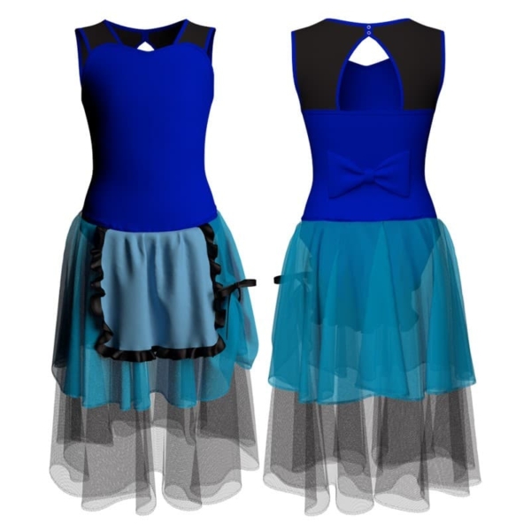 costume balletto senza maniche con inserto yucm1001