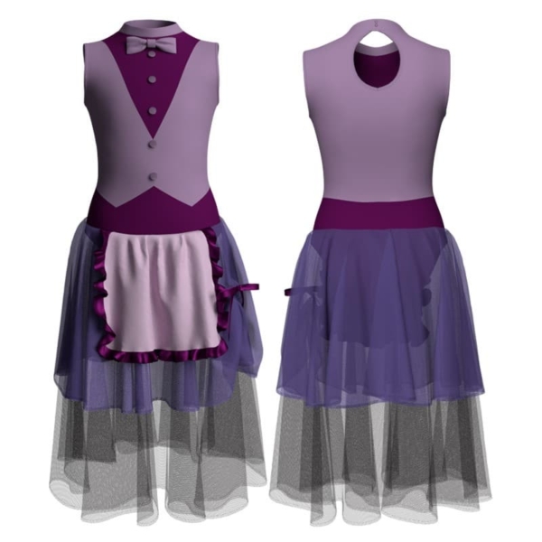 costume balletto senza maniche con inserto yucm1007