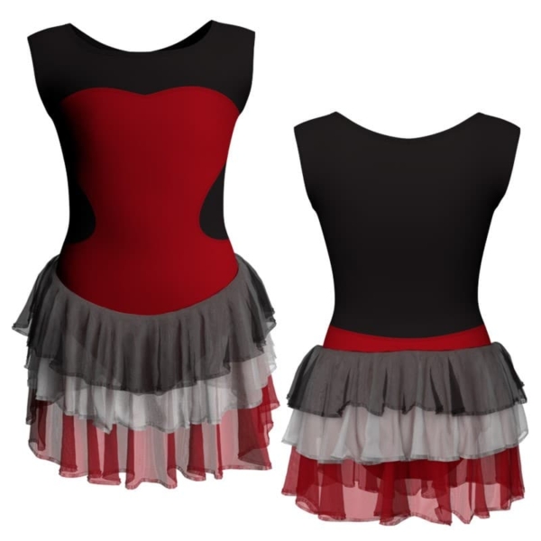 costume balletto senza maniche con inserto yuh1001ss