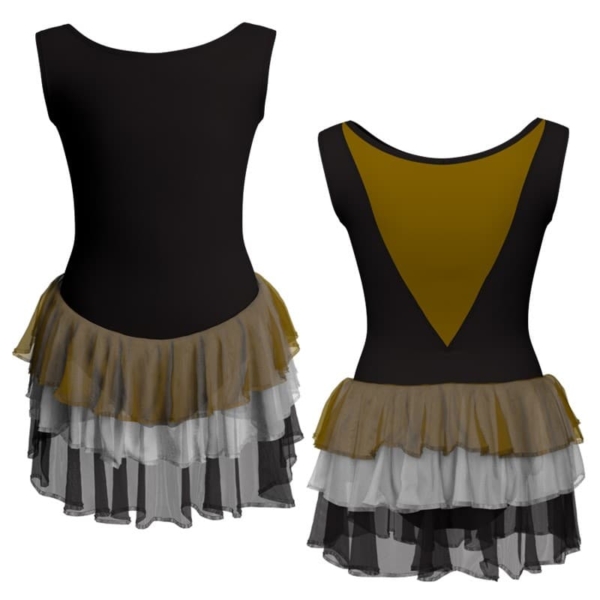 costume balletto senza maniche con inserto yuh10031