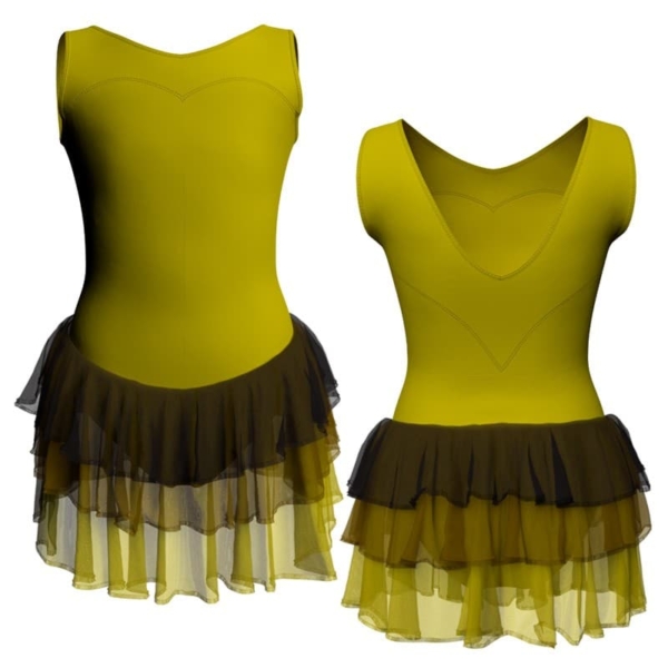 costume balletto senza maniche con inserto yuh103