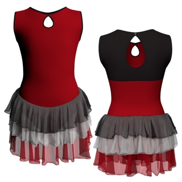 costume balletto senza maniche con inserto yuh1041