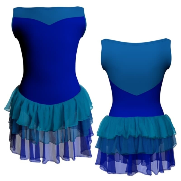 costume balletto senza maniche con inserto yuh105ss