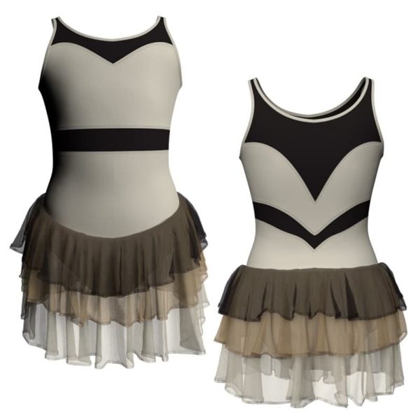 costume balletto senza maniche con inserto yuh106