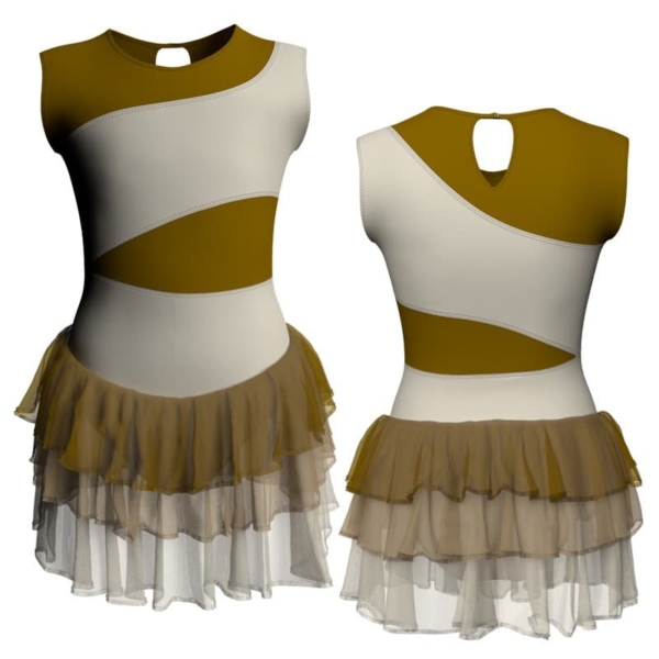 costume balletto senza maniche con inserto yuh108sst