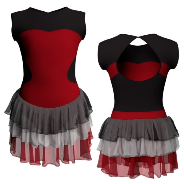 costume balletto senza maniche con inserto yuh110ss1