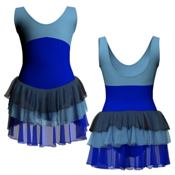 costume balletto senza maniche con inserto yuh124