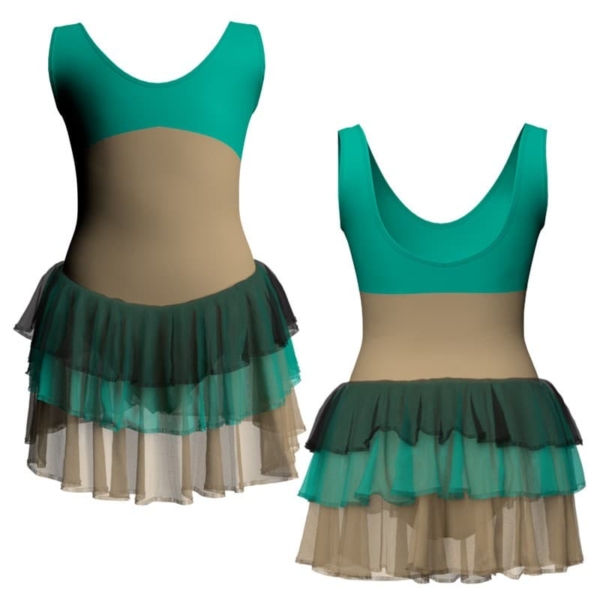 costume balletto senza maniche con inserto yuh1241