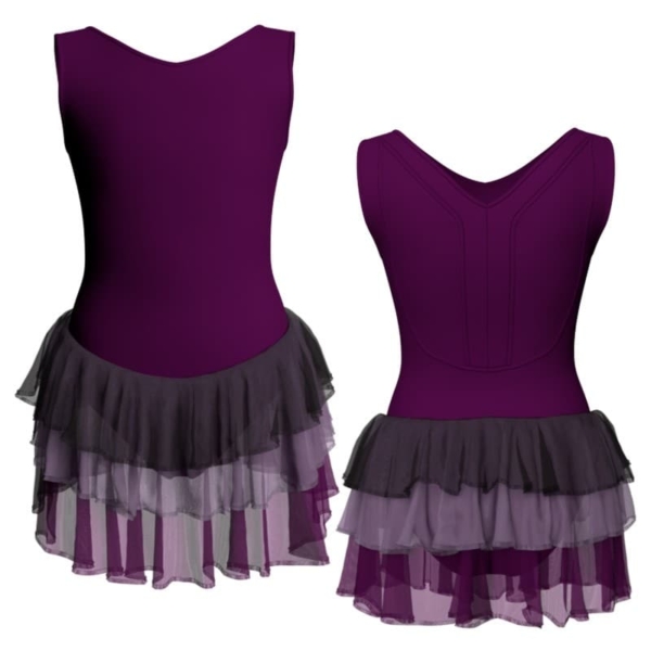 costume balletto senza maniche con inserto yuh2061