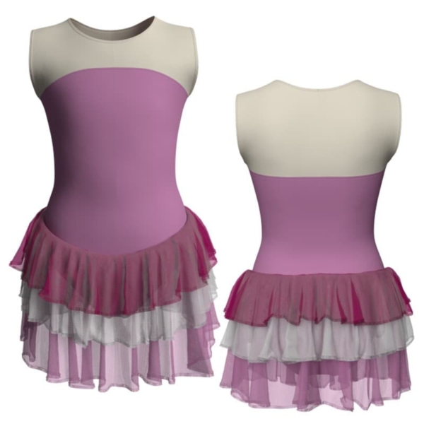 costume balletto senza maniche con inserto yuh219