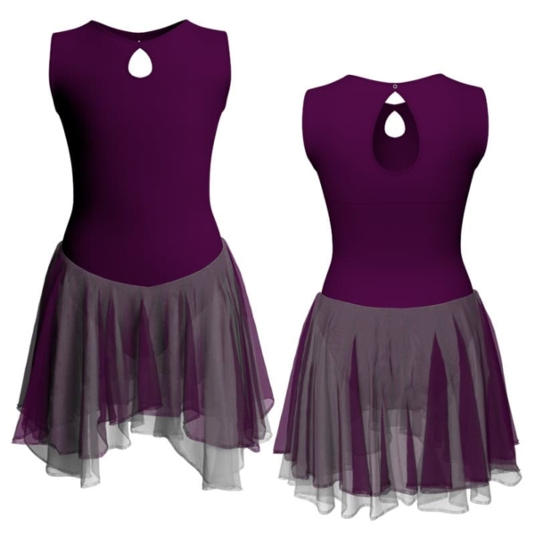 costume balletto senza maniche con inserto yuk1041