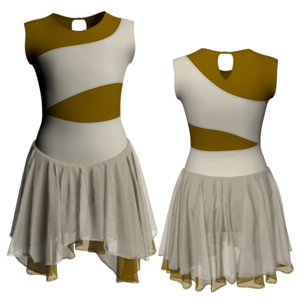 costume balletto senza maniche con inserto yuk108sst