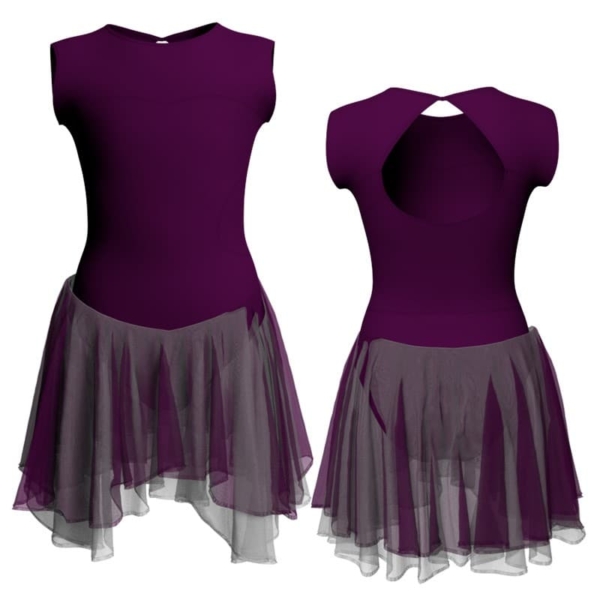 costume balletto senza maniche con inserto yuk110ss