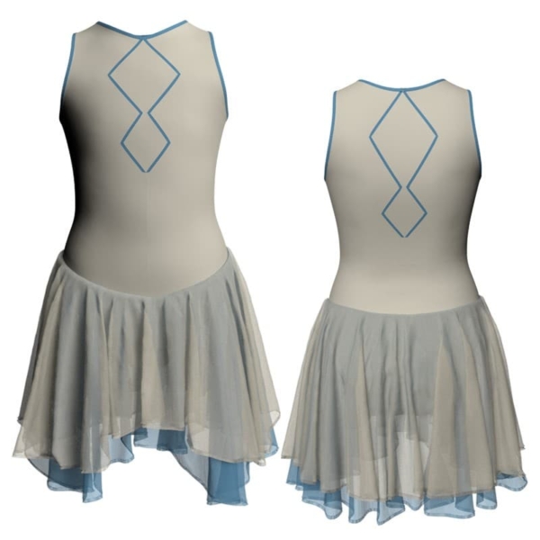 costume balletto senza maniche con inserto yuk1141