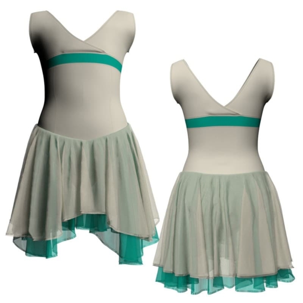 costume balletto senza maniche con inserto yuk1211