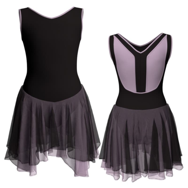 costume balletto senza maniche con inserto yuk206