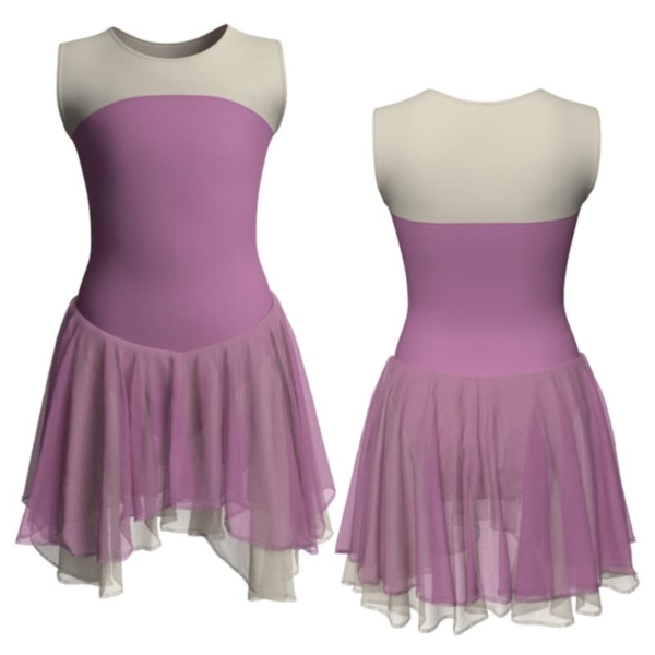 costume balletto senza maniche con inserto yuk219