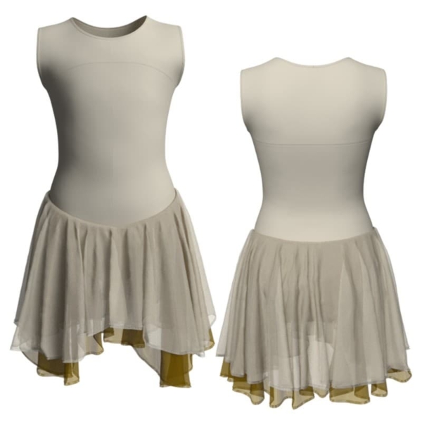 costume balletto senza maniche con inserto yuk2191