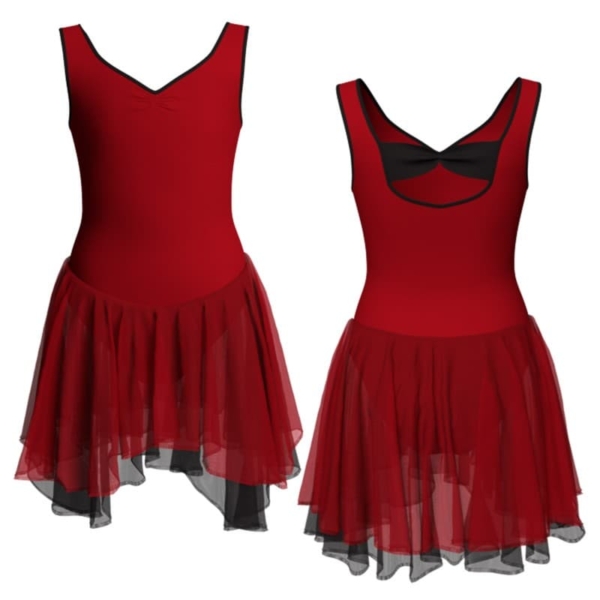 costume balletto senza maniche con inserto yuk227