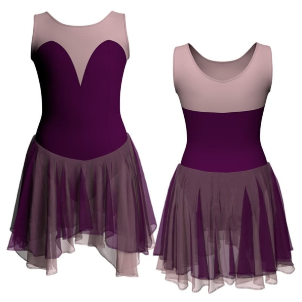 costume balletto senza maniche con inserto yuk2819