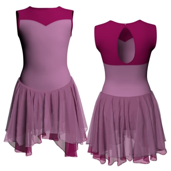 costume balletto senza maniche con inserto yuk3014