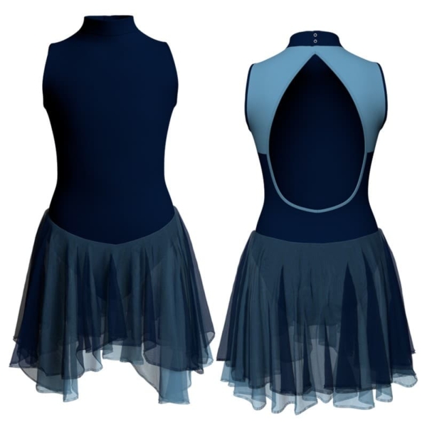 costume balletto senza maniche con inserto yuk510t