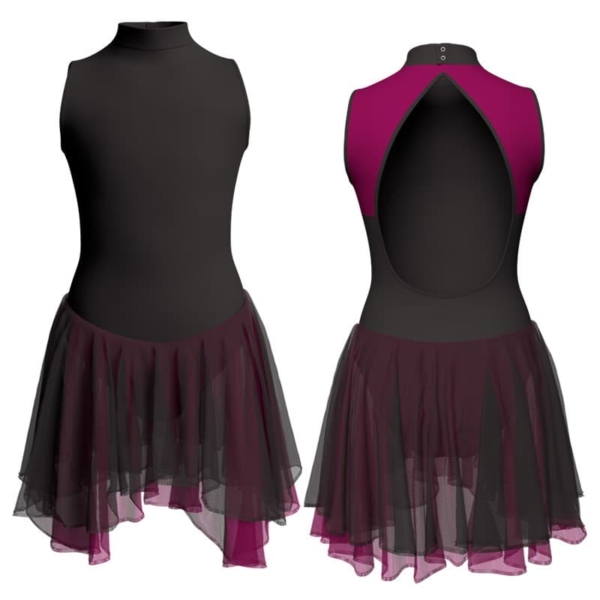 costume balletto senza maniche con inserto yuk510t1