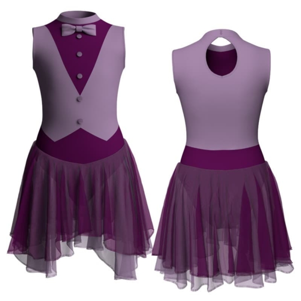 costume balletto senza maniche con inserto yukm10071