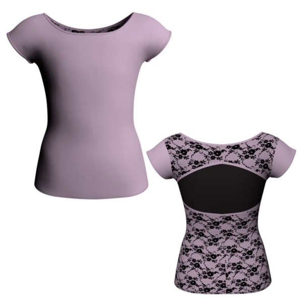 t shirt top in belen pro maniche aletta con inserto mla211