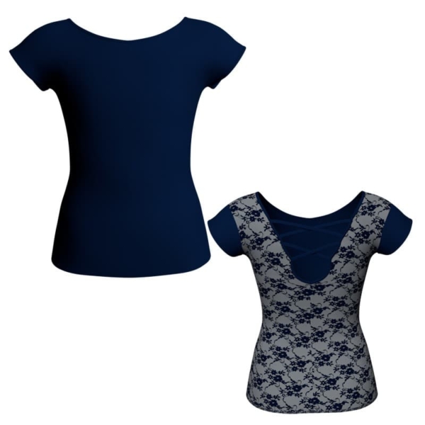 t shirt top in belen pro maniche aletta mla2161