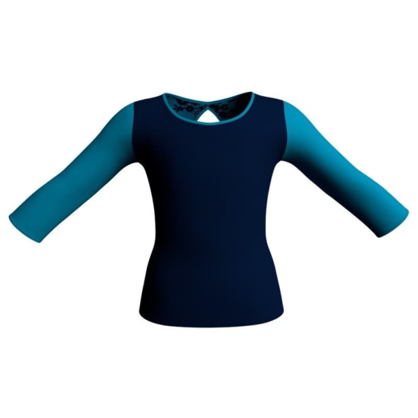 t shirt top in belen pro maniche lunghe con inserto mla102