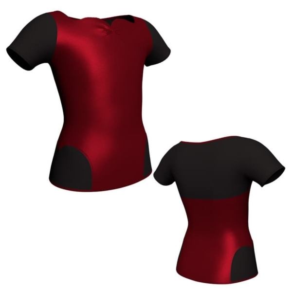 t shirt top in lurex manica corta con inserto mxl111