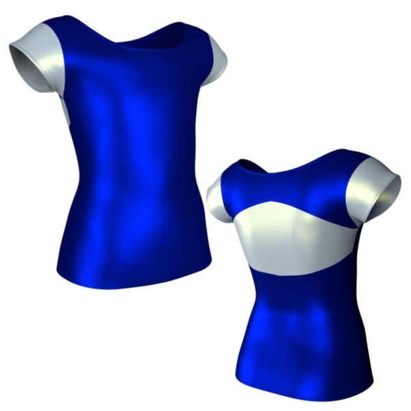 t shirt top in lurex maniche aletta con inserto mxc211t2