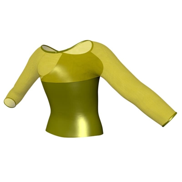 t shirt top in lurex maniche lunghe con inserto in rete mxr2051