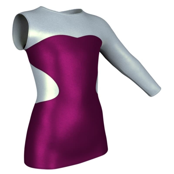 t shirt top in lurex monospalla con inserto mxc110sst